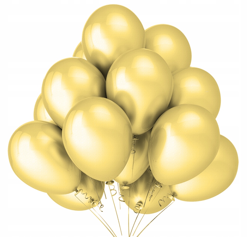 

Balony Metaliczne Jasne Żółte Urodziny 30cm 25 szt