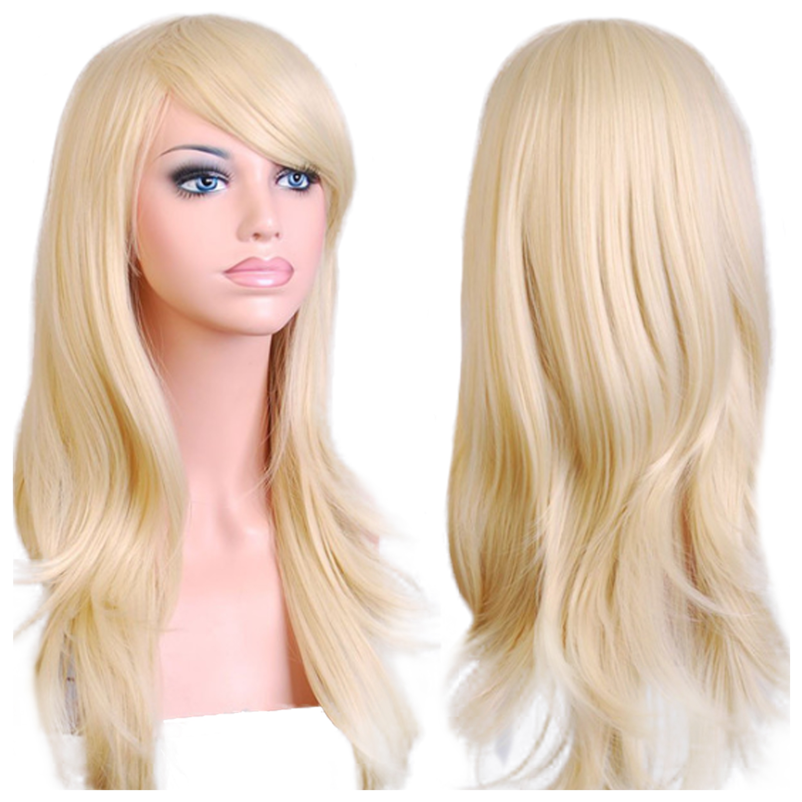 

Peruka blond Grzywka anime manga cosplay 70 cm