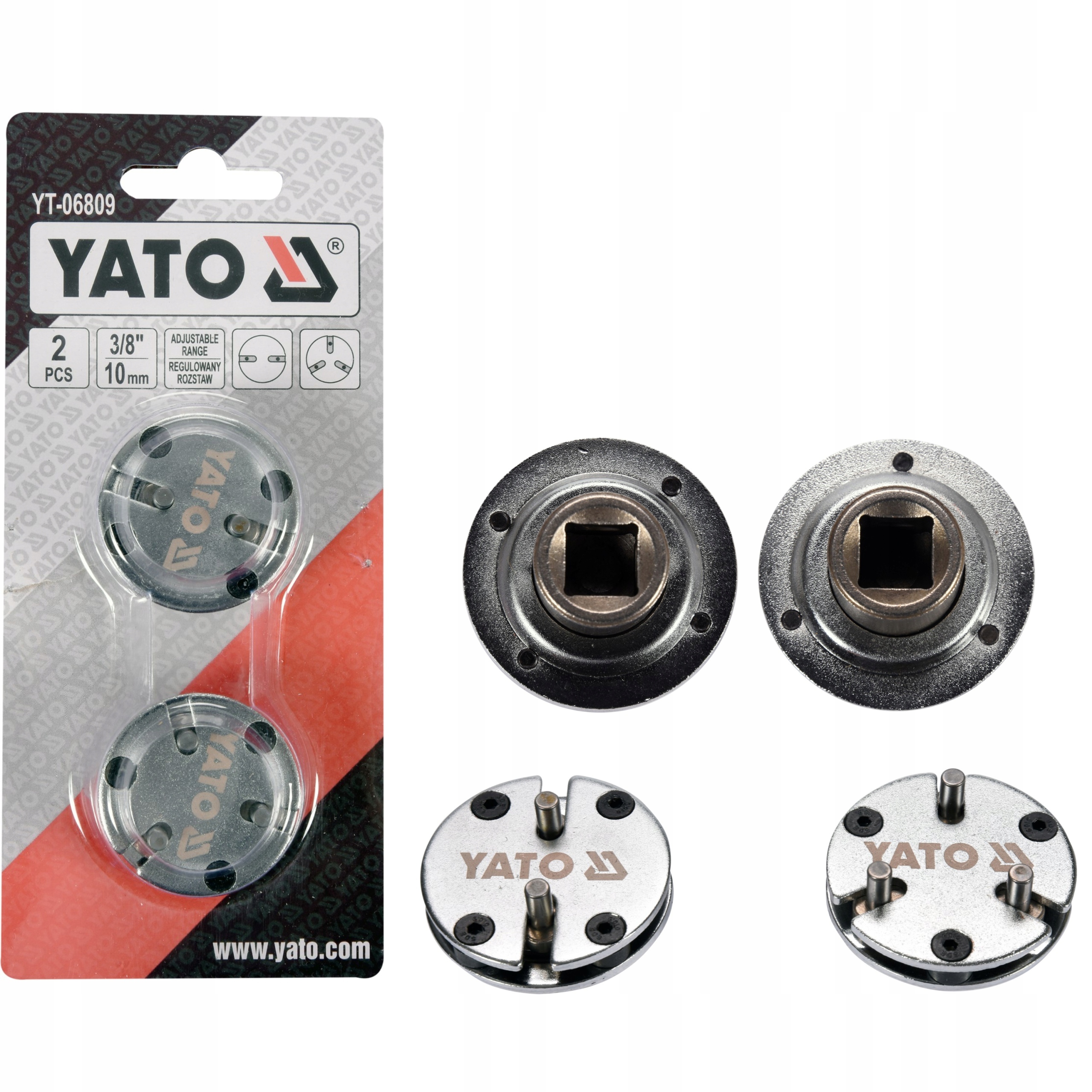 YATO ZESTAW ADAPTERÓW REGUL 2 I 3 PINOWYCH DO ZACISKÓW HAMULCOWYCH YT-06809