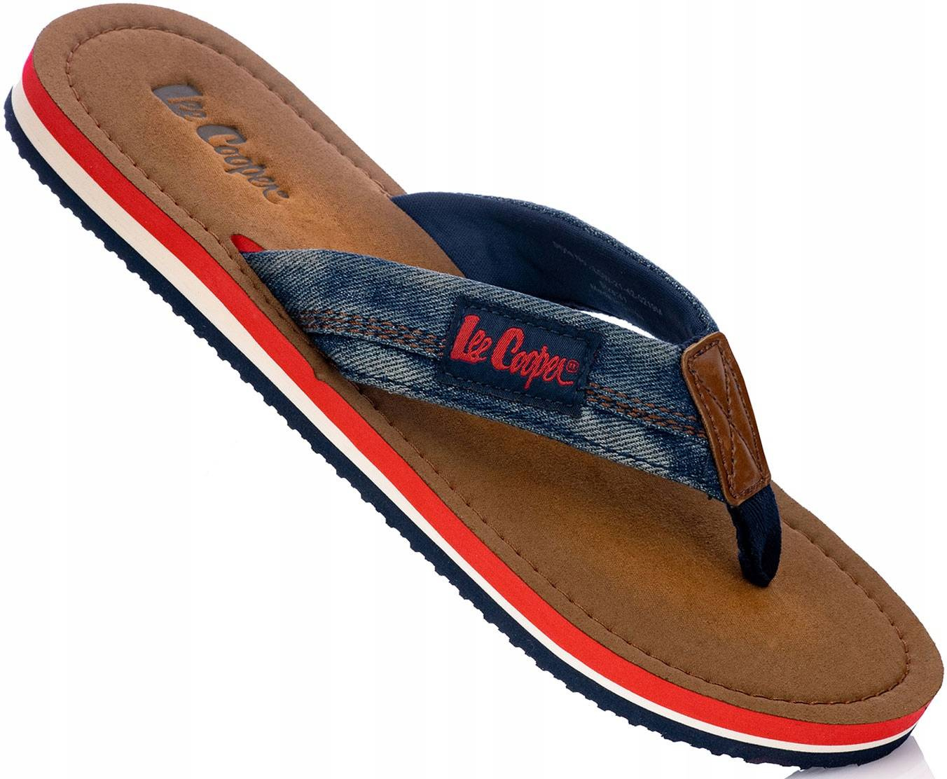 LEE COOPER MĘSKIE KLAPKI JAPONKI SPORTOWE JEANSOWE