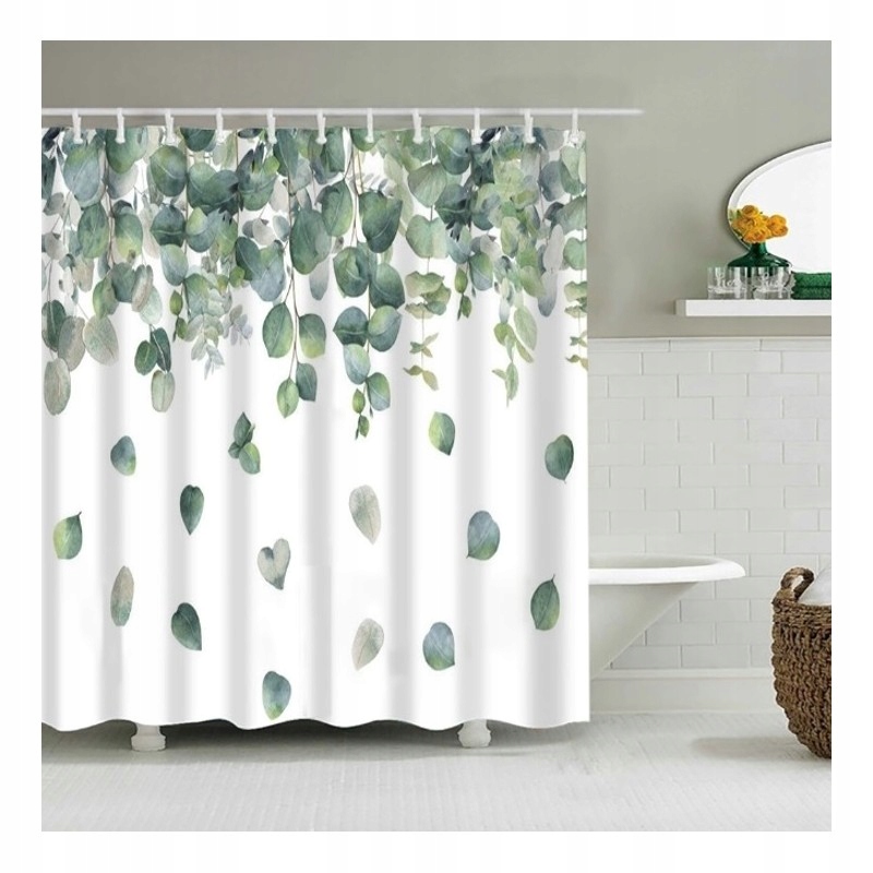 ZASŁONA PRYSZNICOWA ŁAZIENKOWA WODOODPORNA 180x200 3D RÓŻNE WZORY Rodzaj zasłonki winylowa