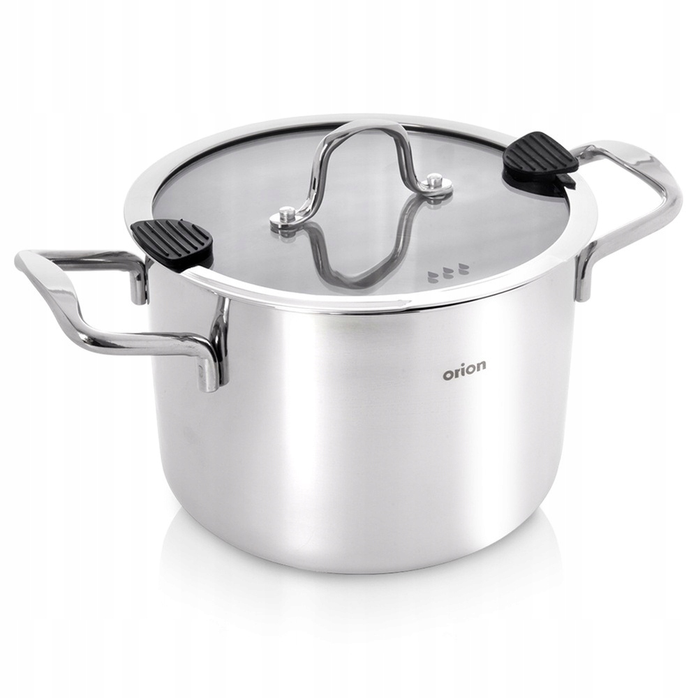 Hrniec Oceľový S Pokrievkou Odmerkou Na Varenie Indukcia Plyn 20 CM 4,6 L