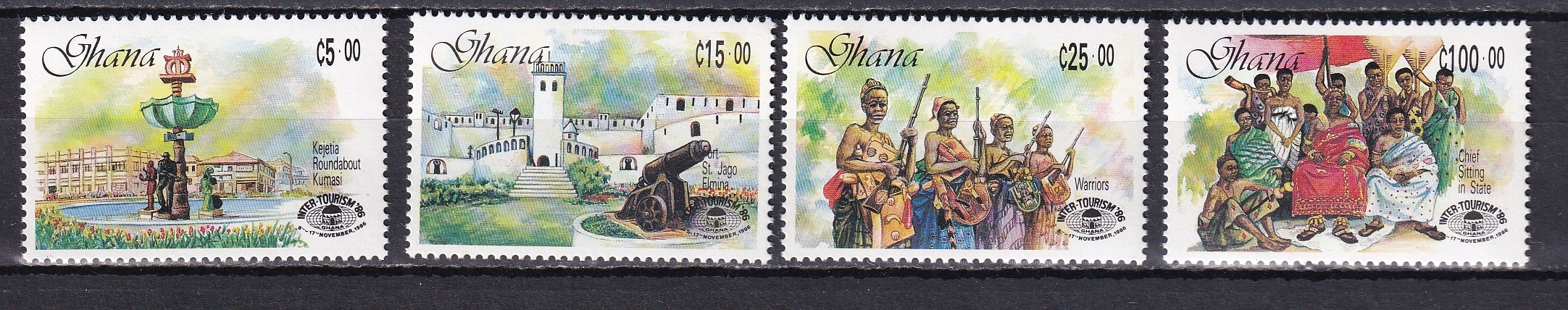 Ghana, Mi 1133-1136, 1986r., stan **, A3674