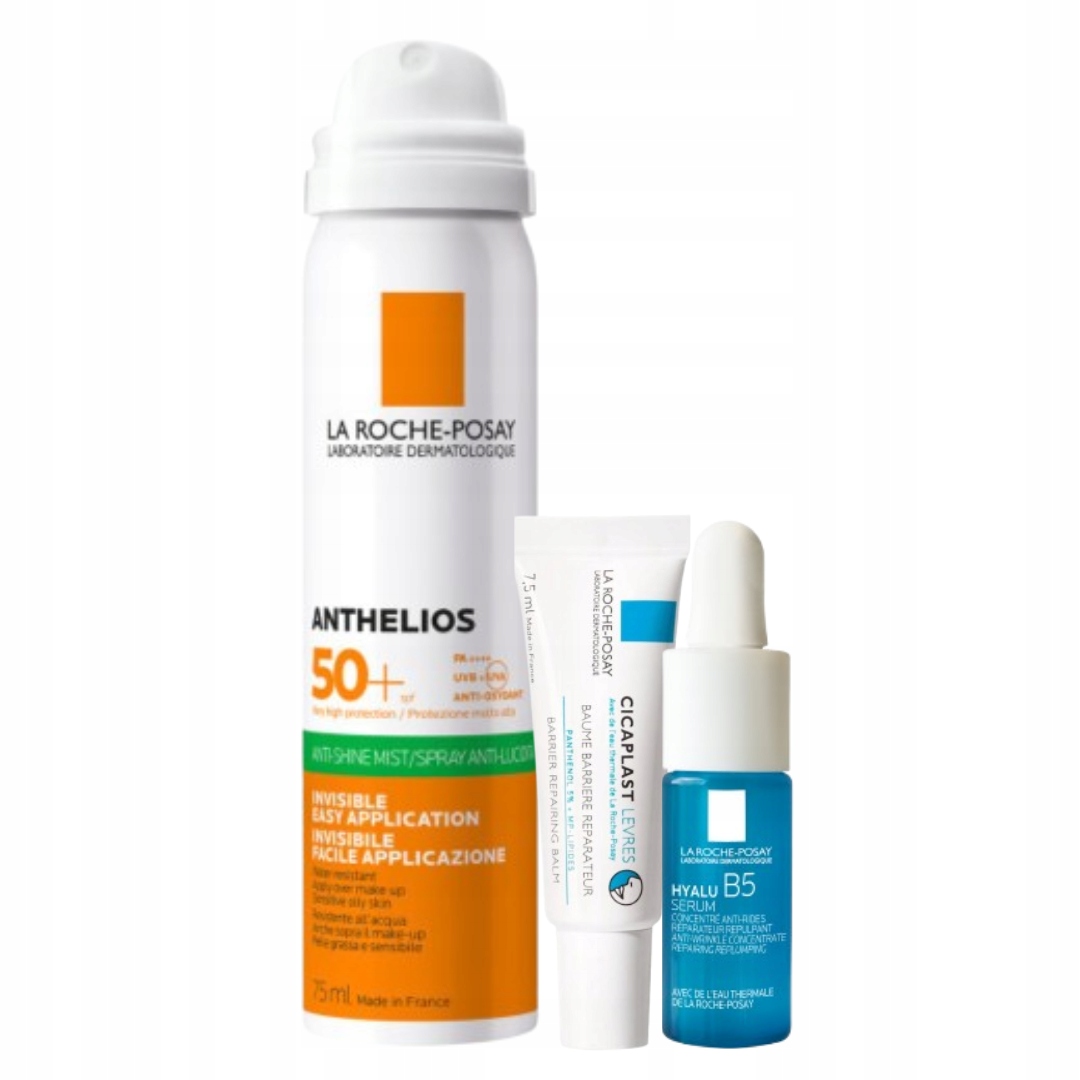 La Roche-Posay Zestaw Anthelios Mgiełka Spf 50 Cicaplast Balsam do ust