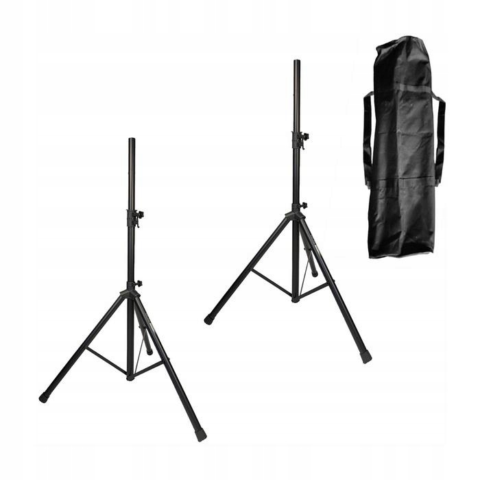 Sada 2 oceľových reproduktorových stĺpových statívov s nosnosťou 55 kg taška