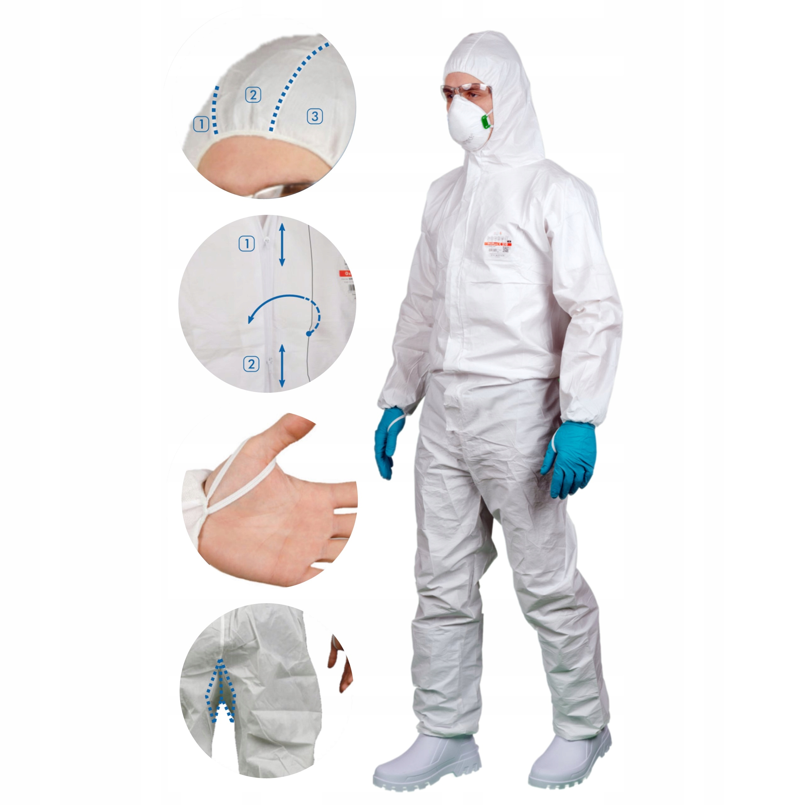 KOMBINEZON ROBOCZY BIAŁY LAKIERNICTWO NATRYSKOWE