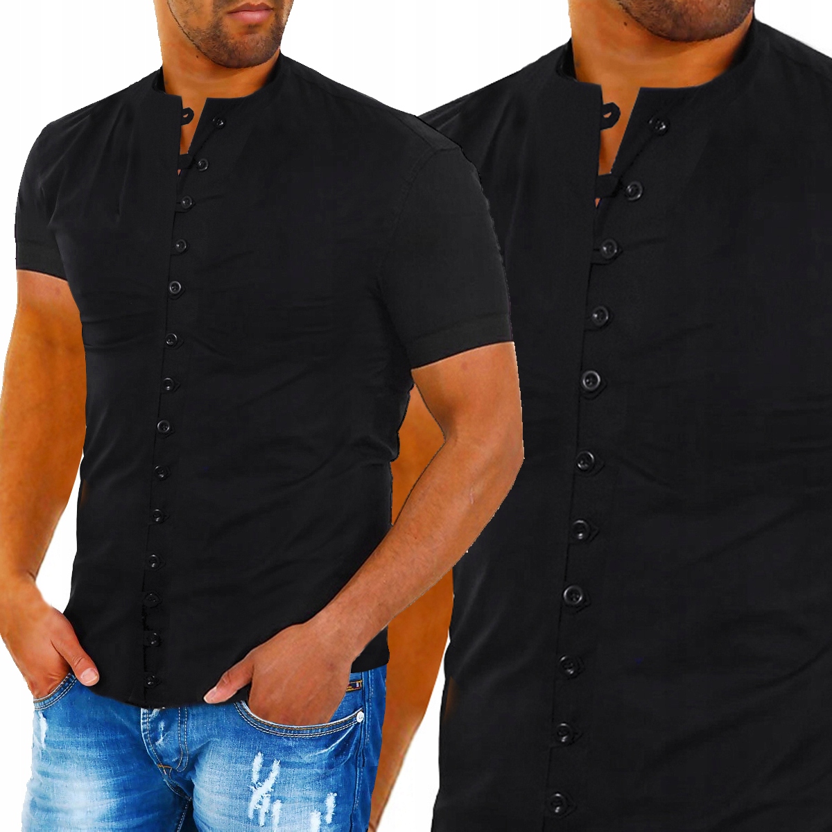 Pánská košile Casual každodenní bavlněná stojáček