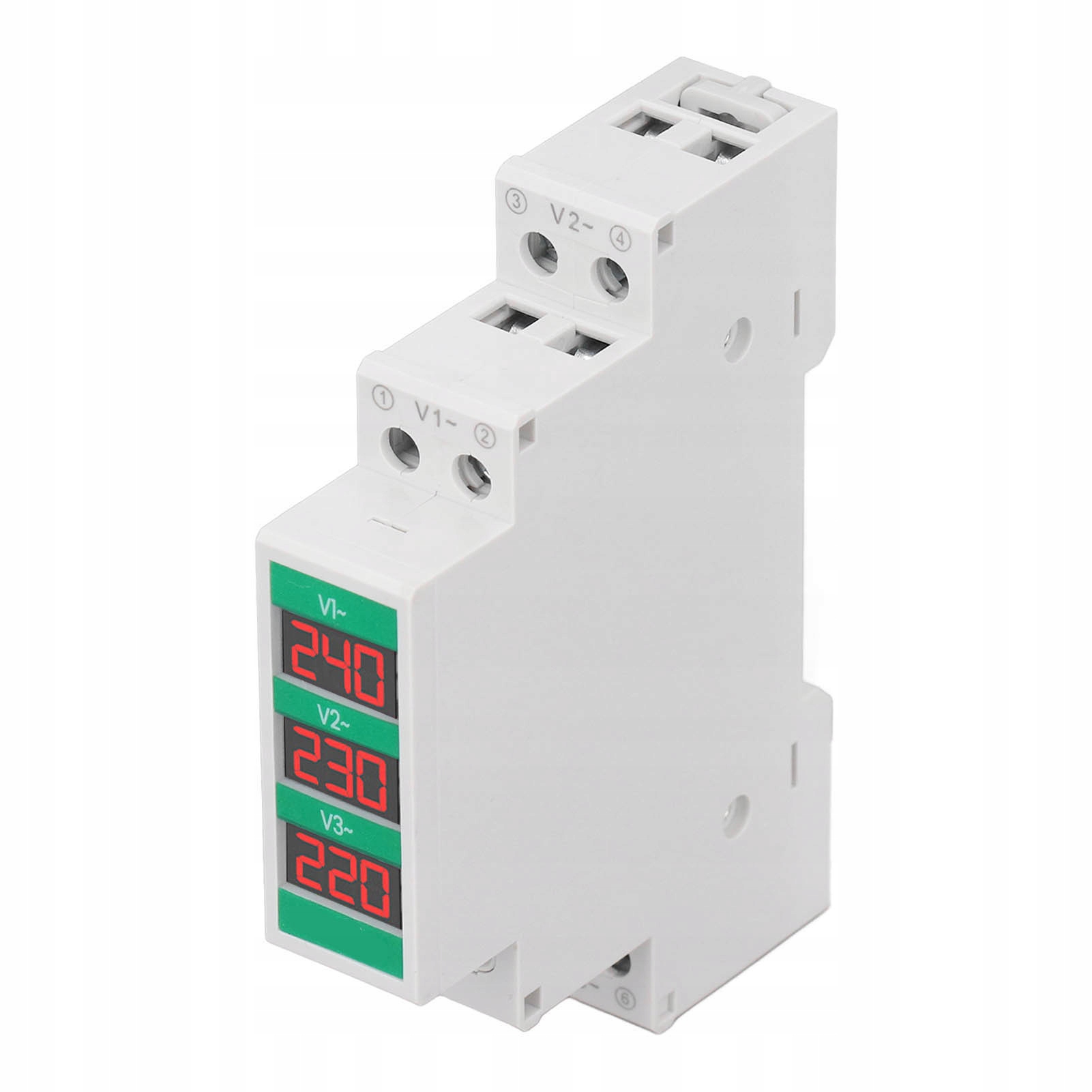 3 -fazowy AC Voltmeter DIN Rail Mount LCD Digital Display Metr Metr 9L