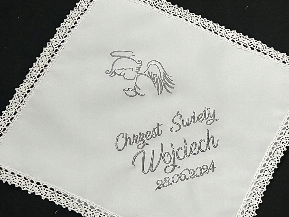 SZATKA DO CHRZTU haft IMIĘ DATA Rodzaj szatka