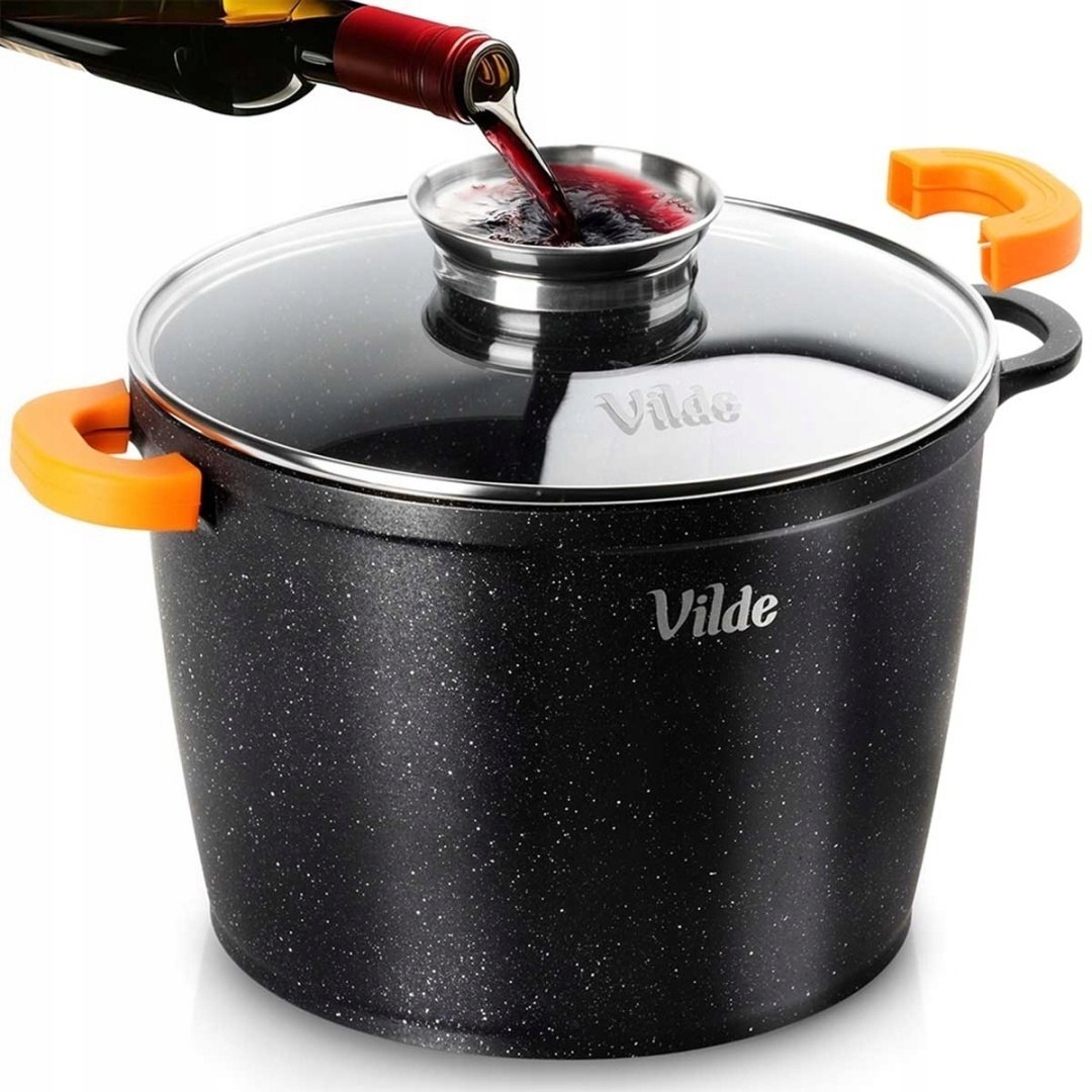 Hrnec Vysoký 6,7 L 24 cm S Víkem A Aromatizací Terruna 199110