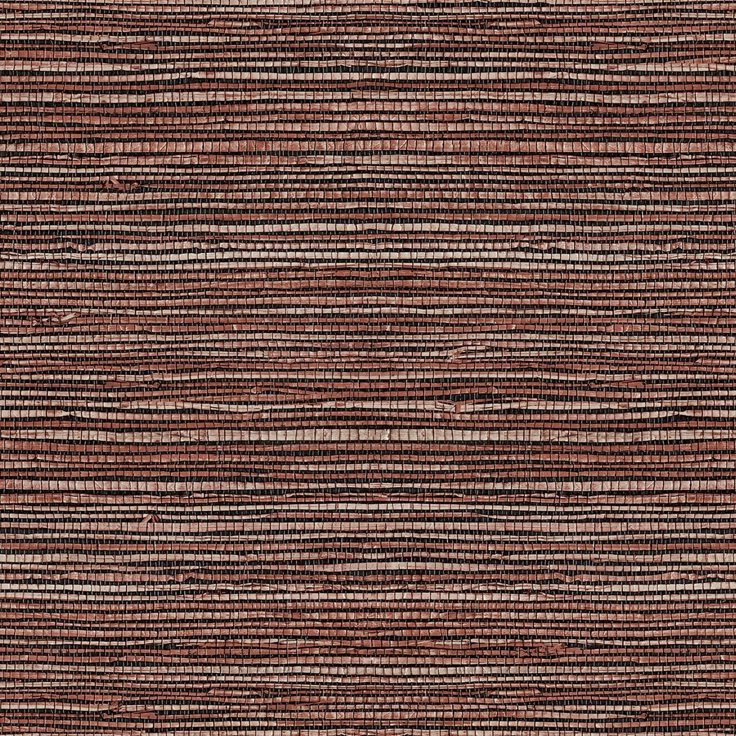 Hnědá vinylová tapeta na flizelině, efekt trávy, vodorovné pruhy