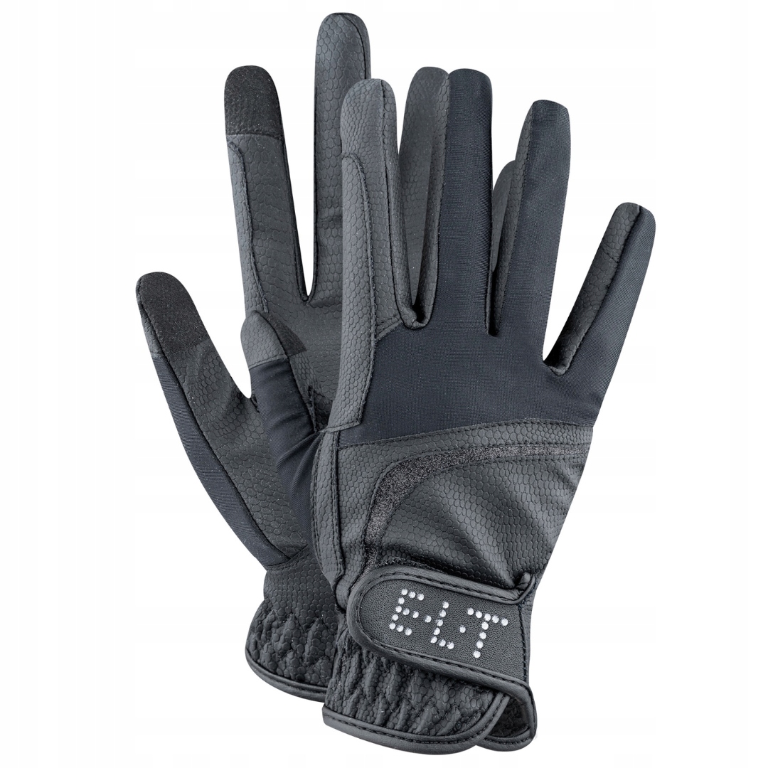 Jezdecké rukavice Noelle se zapínáním Elt M. Černá