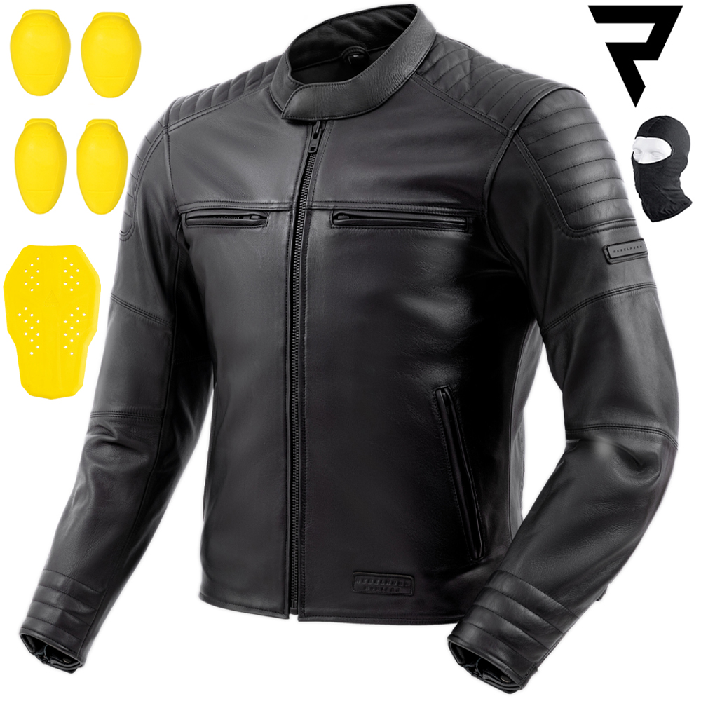 Motocyklová Bunda Rebelhorn Hunter II Klasická Pánska Kožená Darček