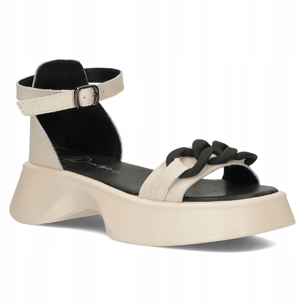 

Sandały damskie skórzane na koturnie Filippo r.39