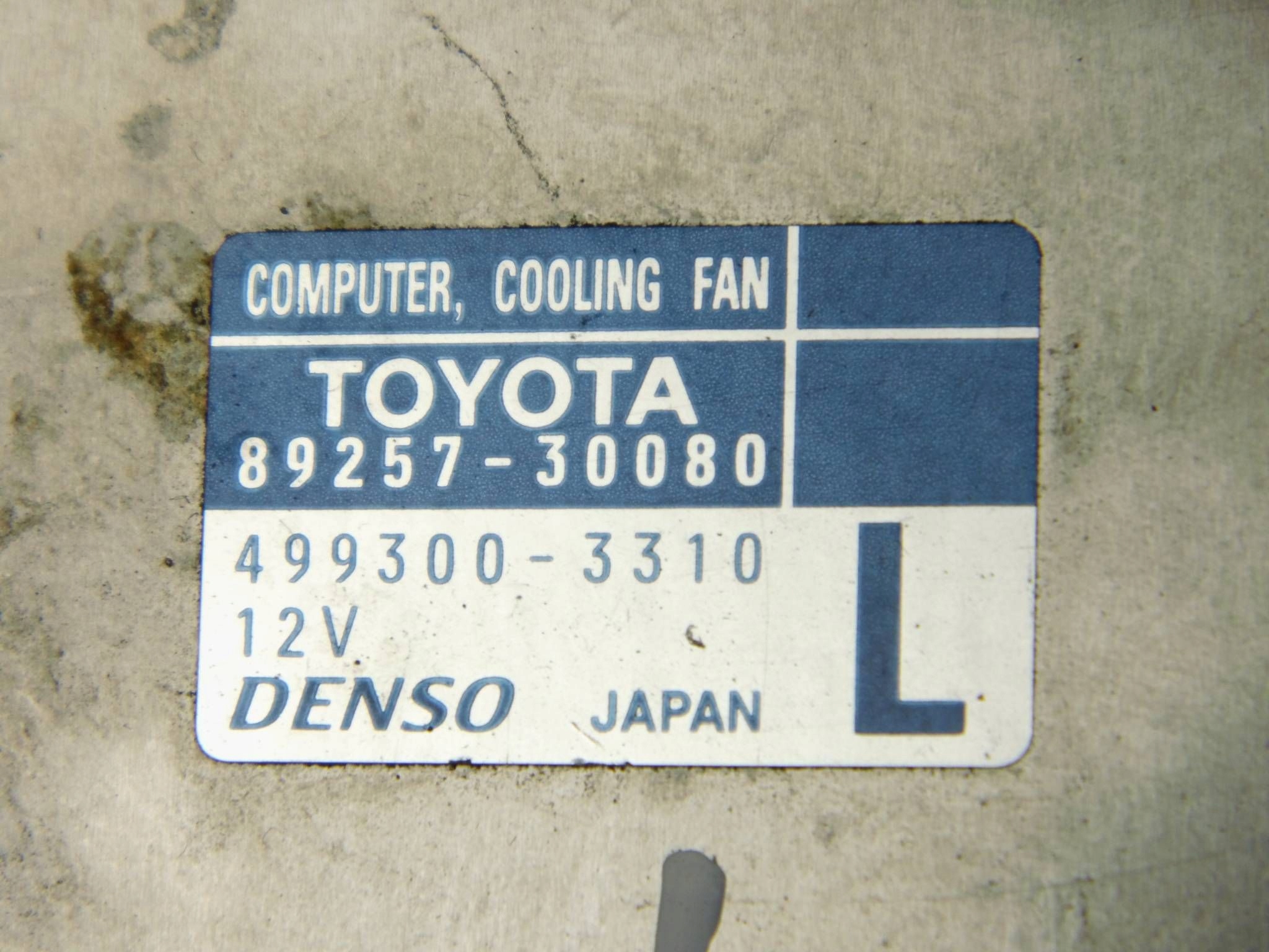 Toyota Auris II E180 modulo computer Centralina VENTOLA 89257-30080