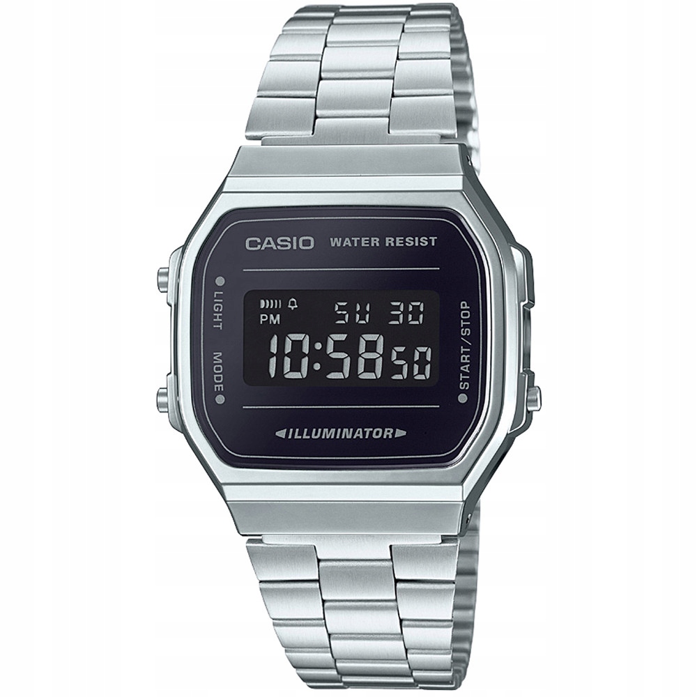 Hodinky Casio Vintage A168WEM-1EF stříbrný náramek