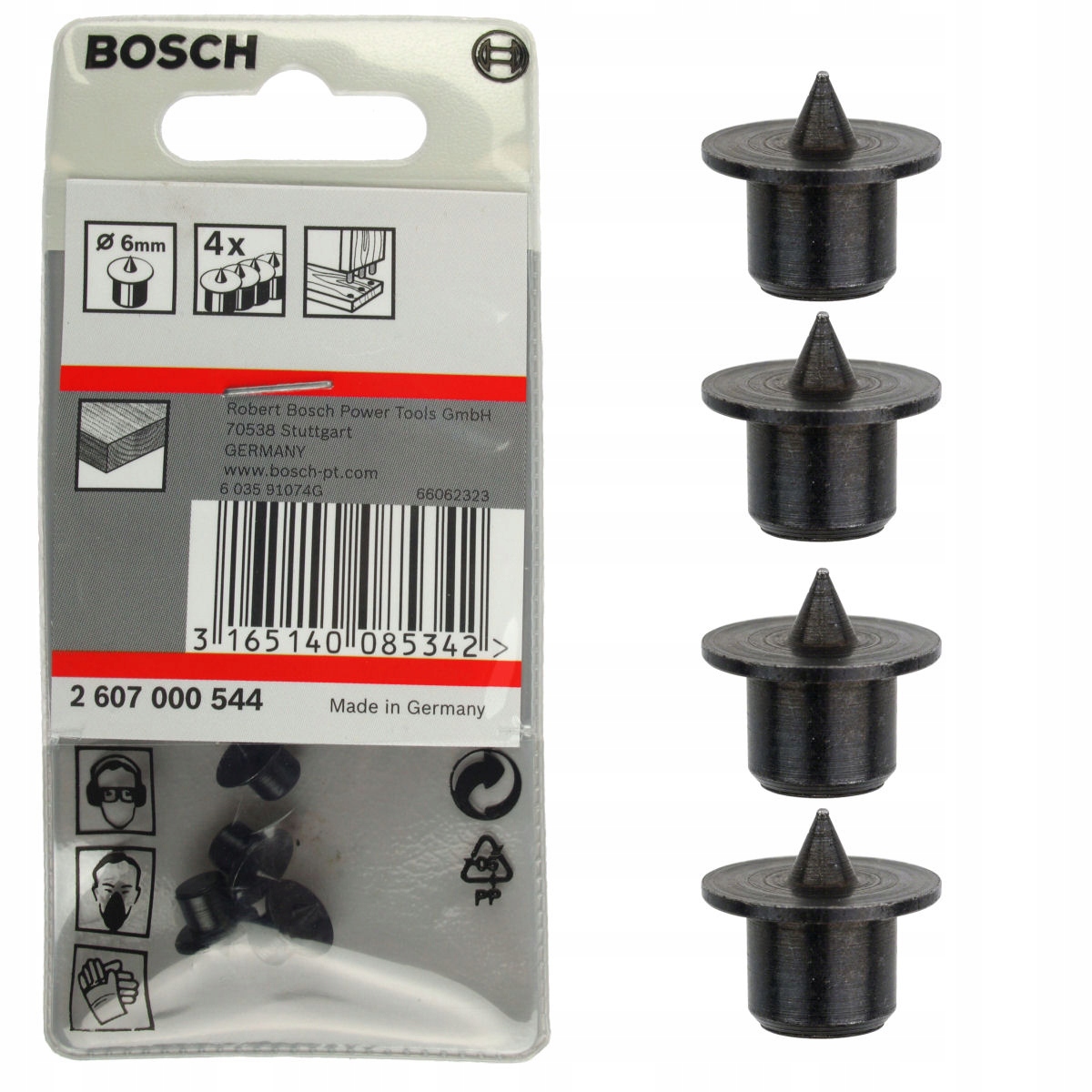 

Bosch Zestaw 4 sztuk znaczników pod kołki 6mm