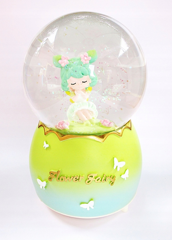 POZYTYWKA KULA ŚNIEŻNA DZIEWCZYNKA KWIATY MOTYLE WIELOKOLOROWA