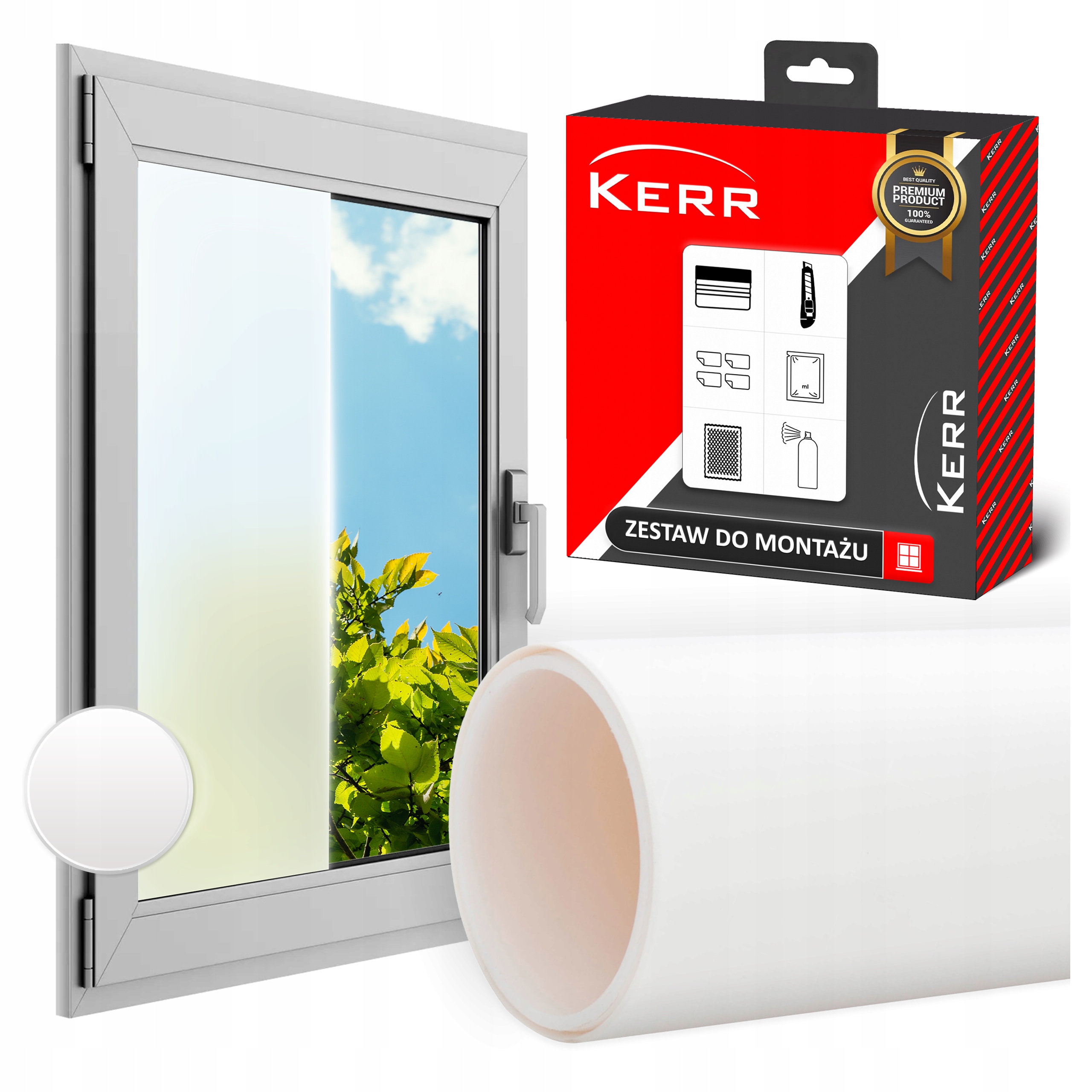 Fólie Matná bílá 152 x 400 cm pro okna Samolepicí Soukromí