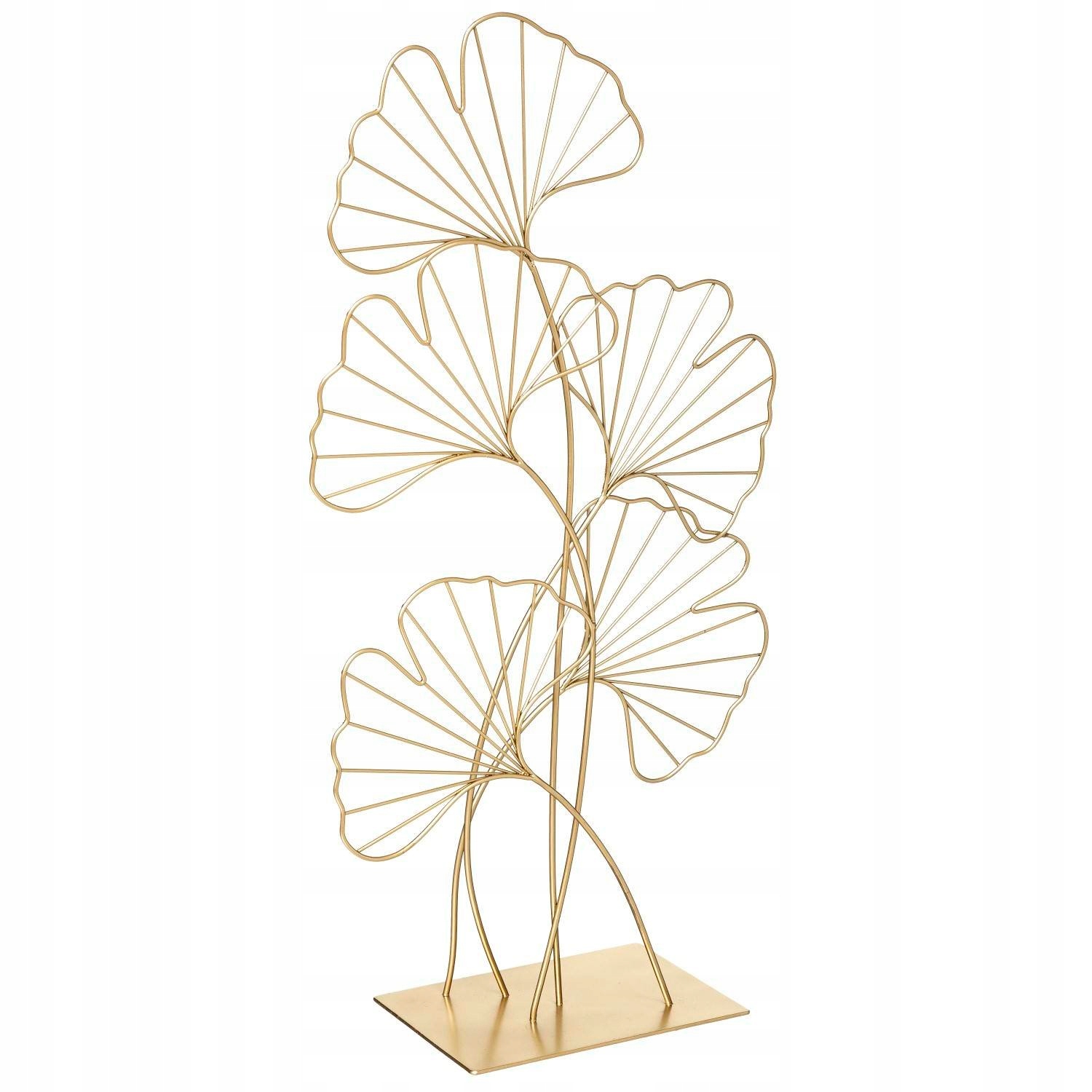 

Dekoracja Metalowa złota liście miłorzębu 57x13 cm