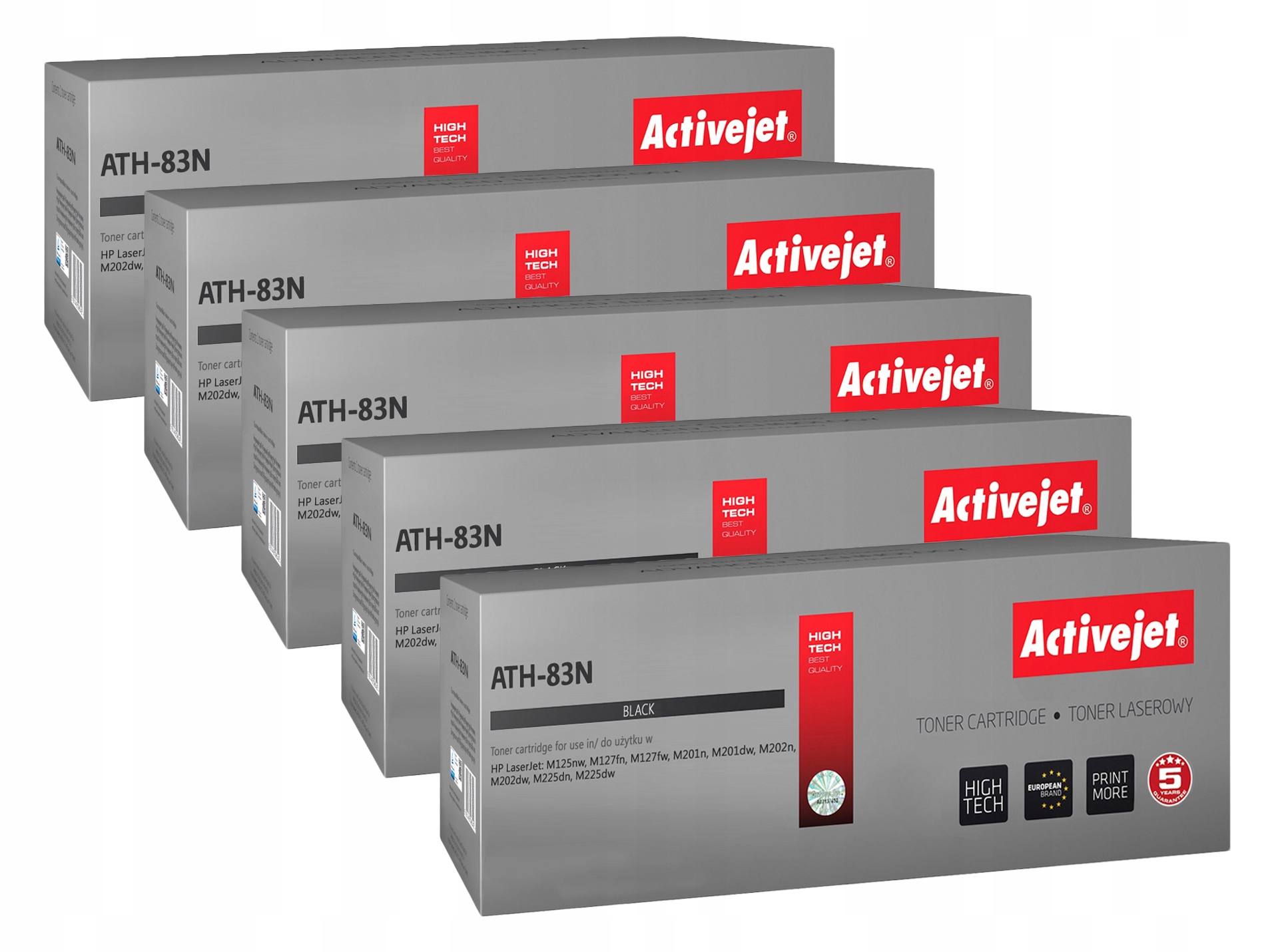 

5X Toner Do Hp 83A Activejet ATH-83N CE283A 1500ST