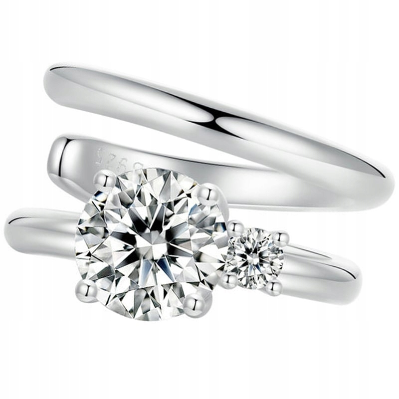 Náušnice Stříbrná Náušnice Dvojitá Moissanit Stříbro 925 Náušnice Trusky