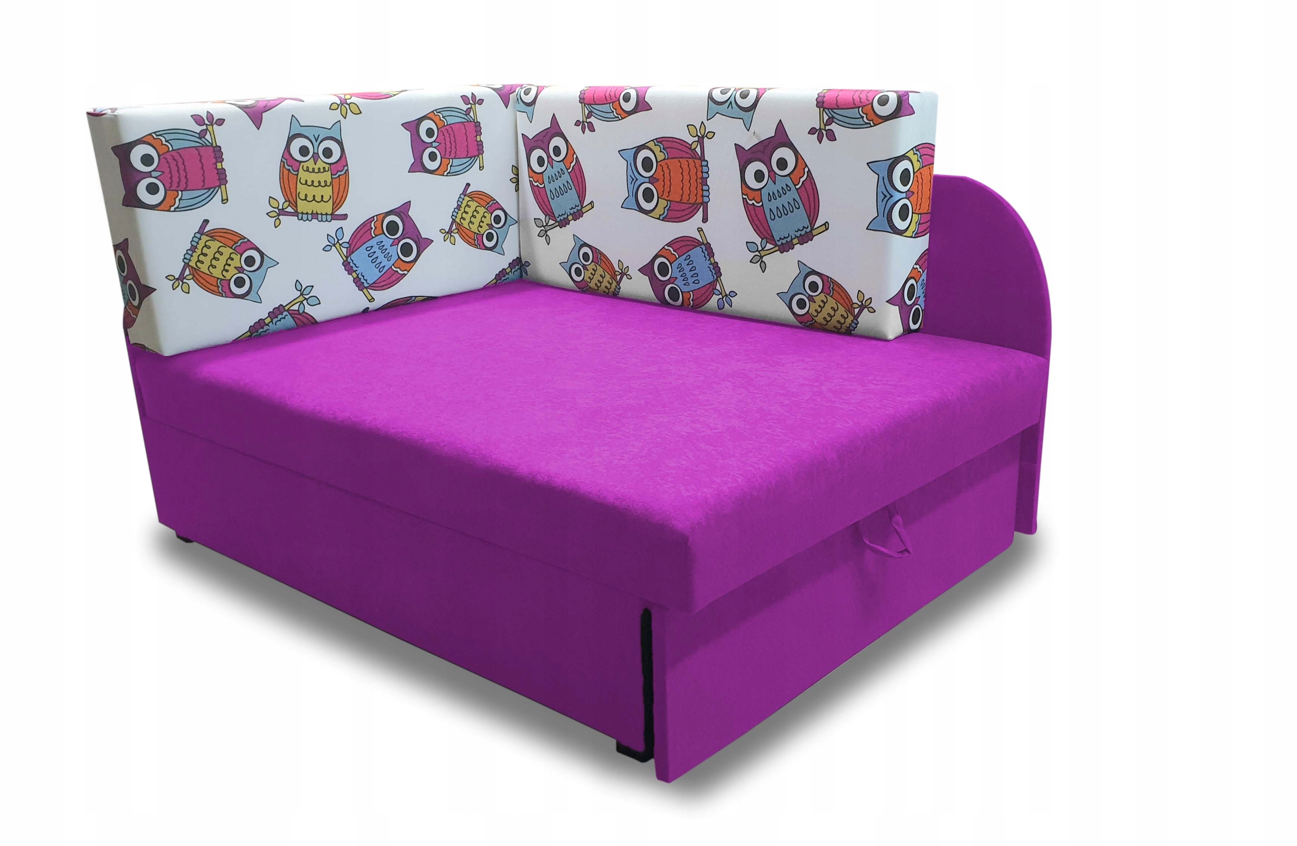 Designerskie Łóżko Dziecięce z Kolorowymi Akcentami - Rozkładane Typ sofa (kanapa)