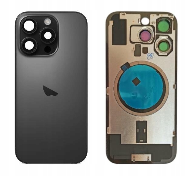 Klapka jednobryłowa Plecki iPhone 16 Pro Czarny Black Ramką i Magnesami Hq
