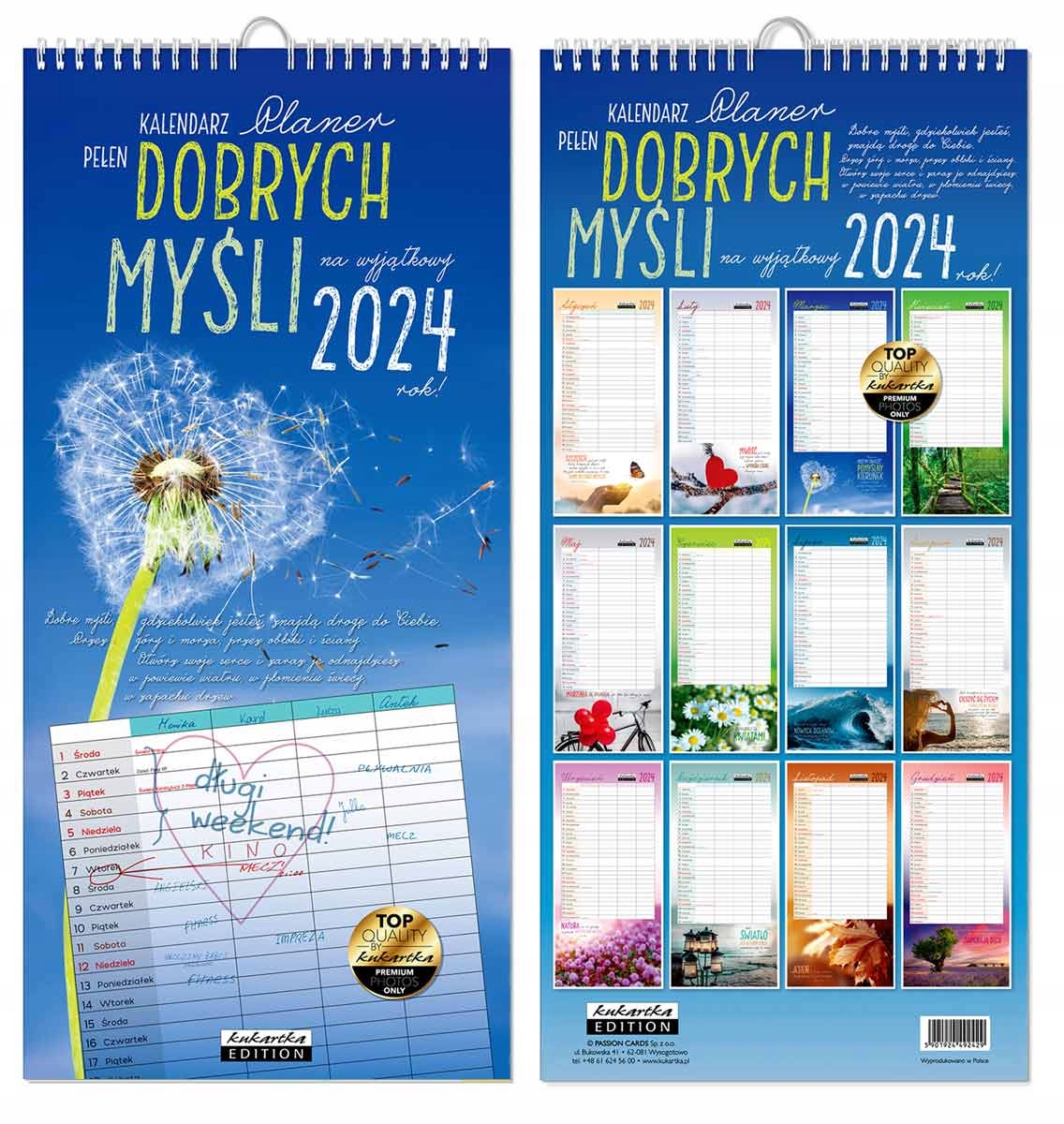 Kalendarz 2024 planer dobrych myśli