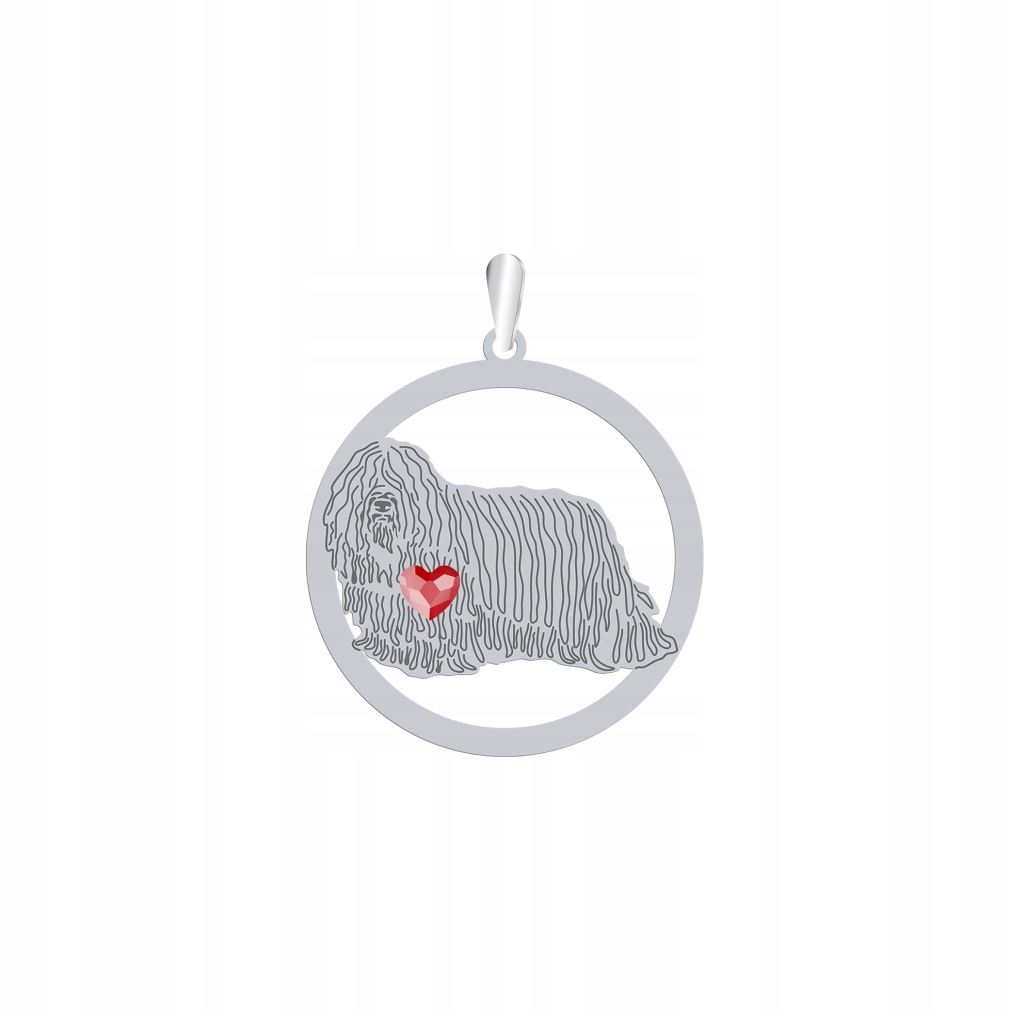 Stříbrný přívěsek s psem Komondor 925 Šperky Dárek Gravírování Bonus