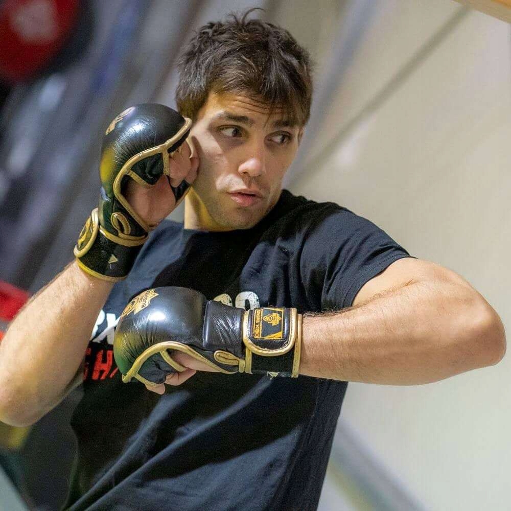 RĘKAWICE MMA ZE SKÓRY SKÓRZANEJ SPARINGOWE GRAPPLINGOWE KRAV MAGA - XL Model ARM-2011d