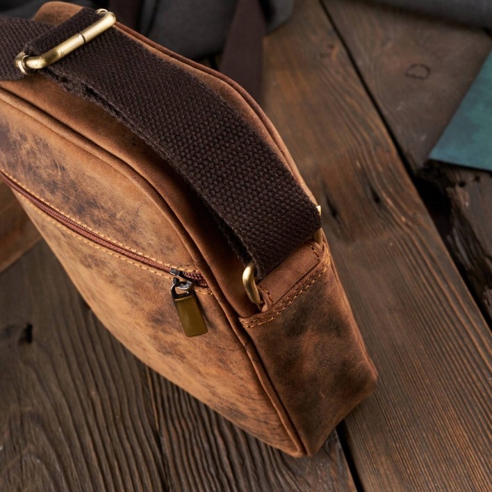 SKÓRZANA SASZETKA MĘSKA NA RAMIĘ PAOLO PERUZZI Model T-75-HBR