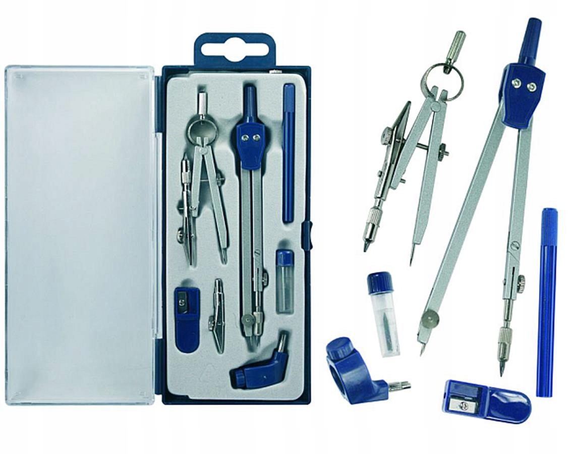 CYRKIEL METALOWY 7-ELEMENTOWY W ETUI