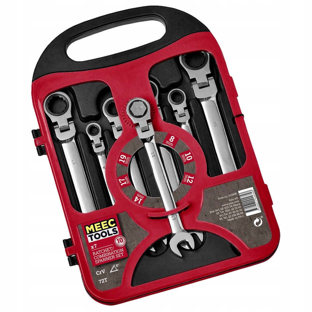 Kľúče račňa ploché 8-19 mm, sada 7 prvkov