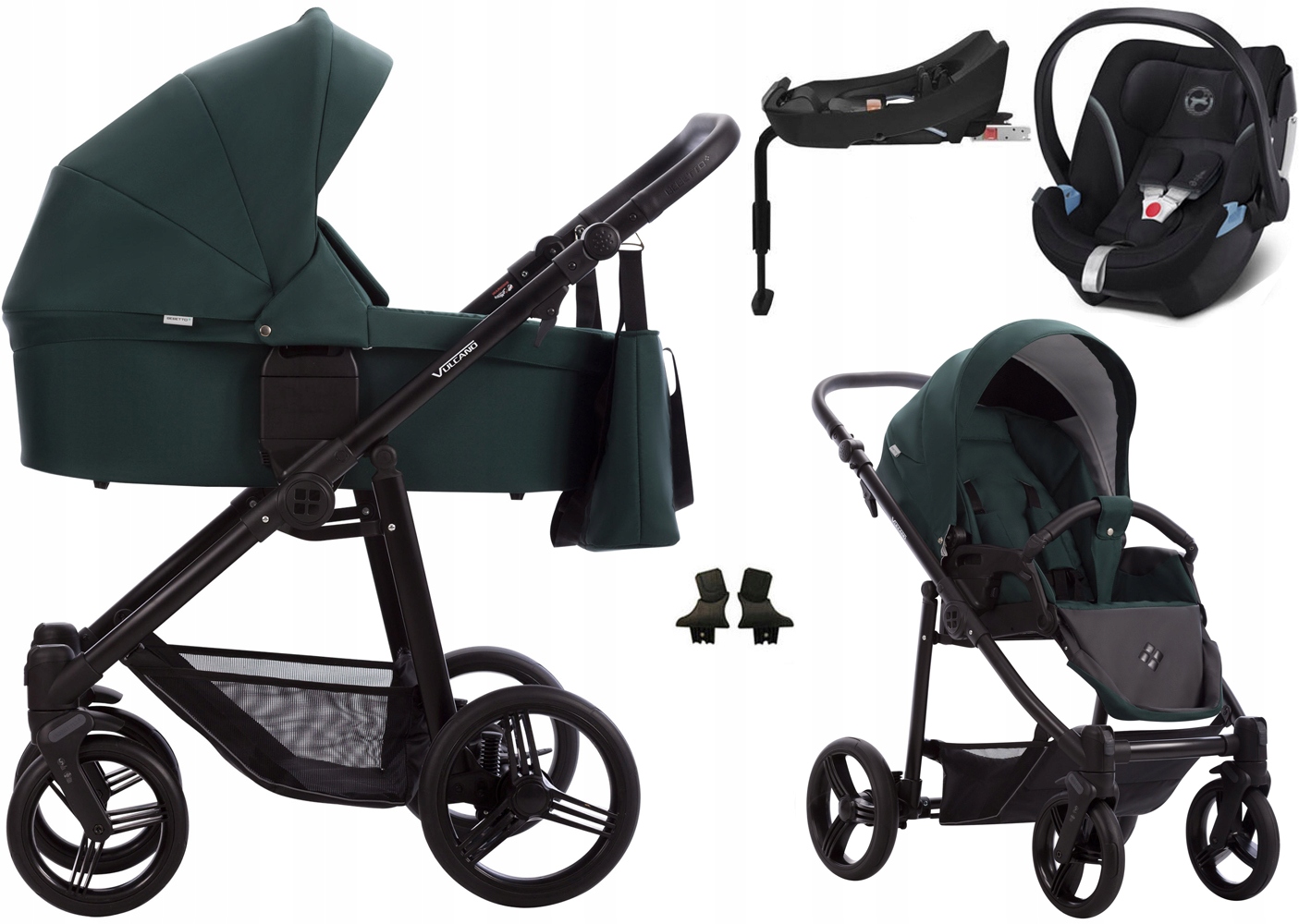 WÓZEK BEBETTO VULCANO NEW CYBEX ATON 5 BAZA 05 CZM