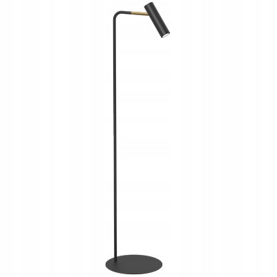Stojacia podlahová lampa čierna, zlatý reflektor do spálne 160 cm Luminex