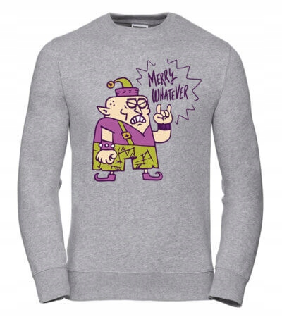 Pánská Mikina Merry Whatever 2XL Šedá Dárek k Vánocům pro muže a muže