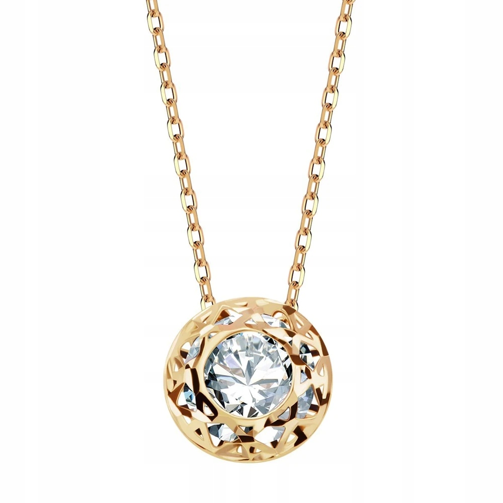 Zlatý náhrdelník Verona Dea se zlatou zirkonií 585