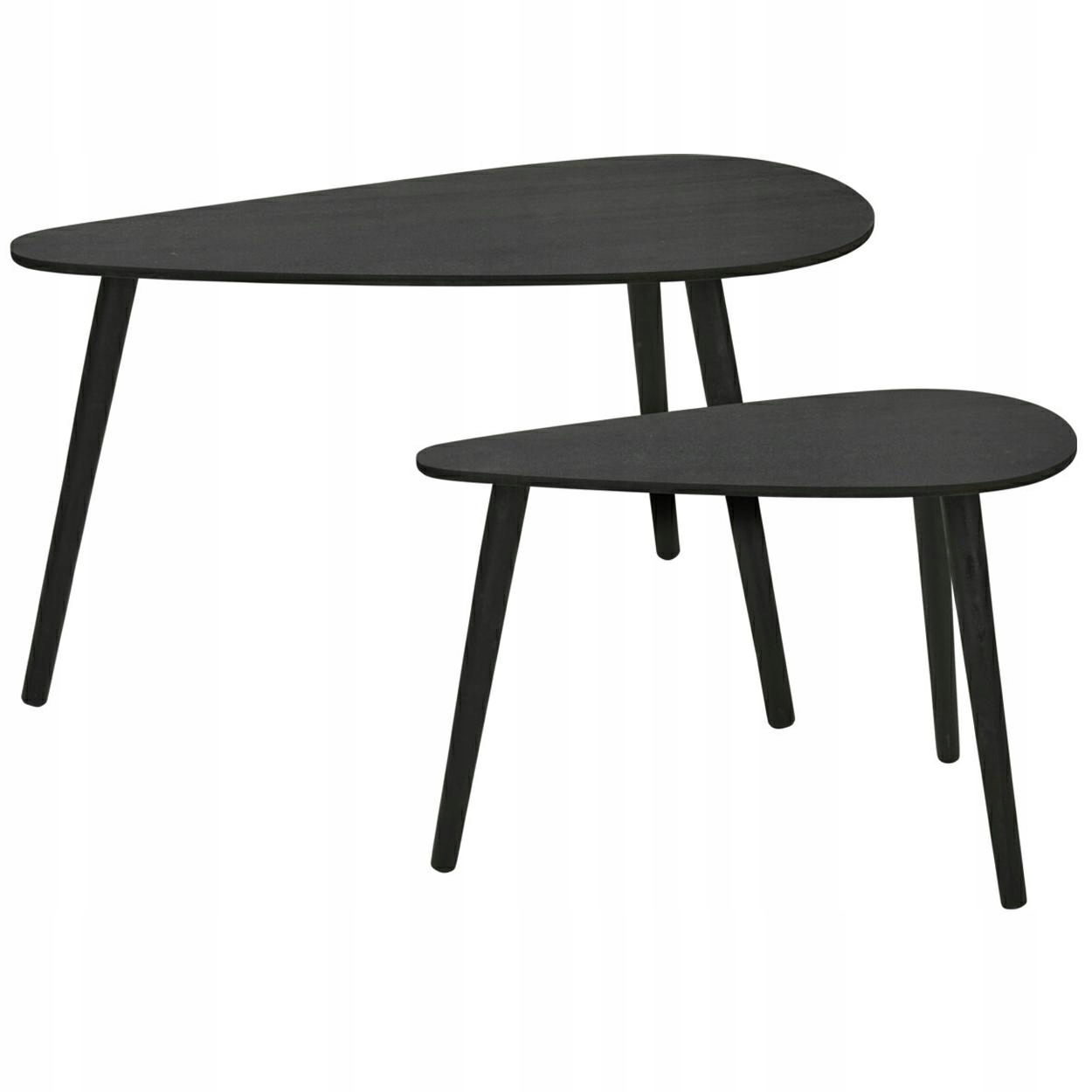 2x Konferenční stolek odkládací do obývacího pokoje ložnice Sada stolků oválné 80cm