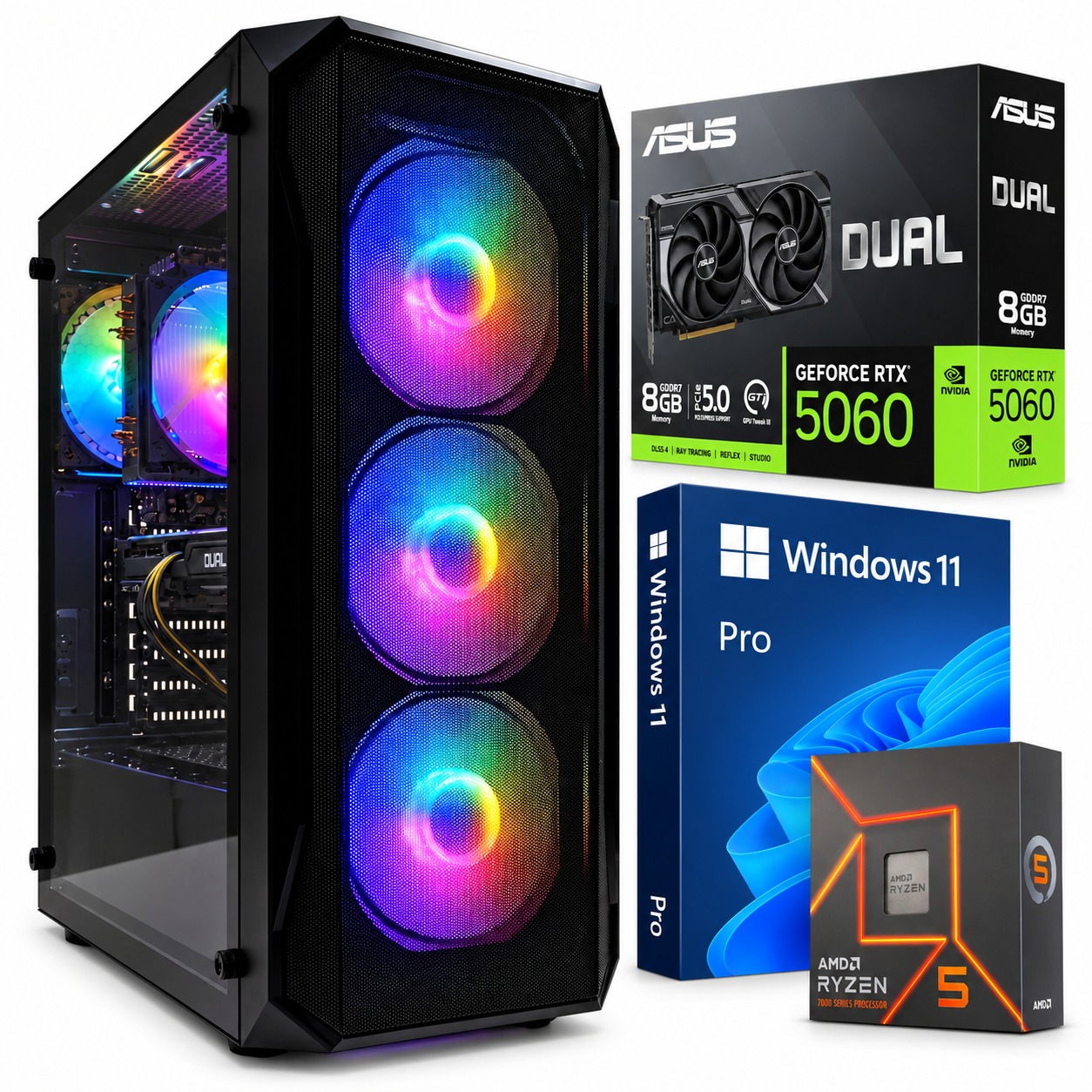 Herní Počítač Nexus Storm R5 8400F/32GB/RTX5060/1TB SSD/W11