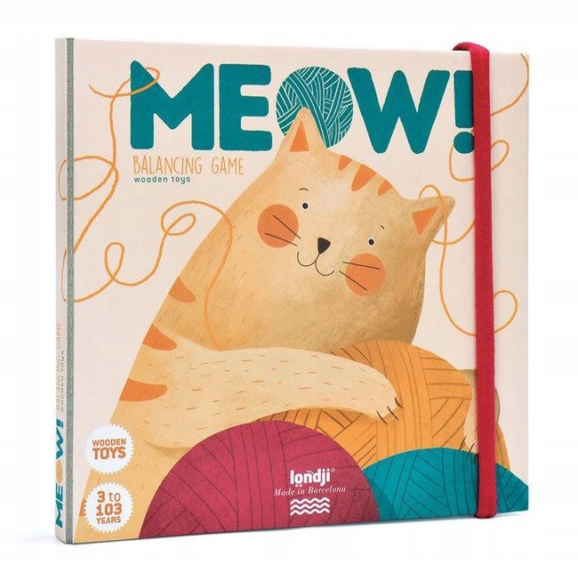Londji Drewniana Zabawka Balansująca Kotek Meow 3+