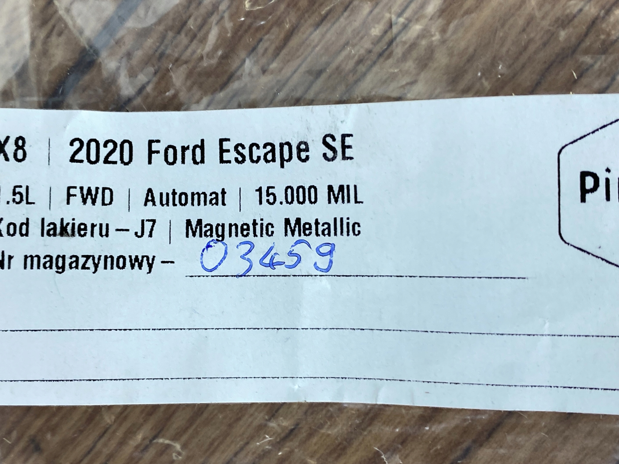Sensor sensor Ford Escape Kuga MK3 2020+ USA