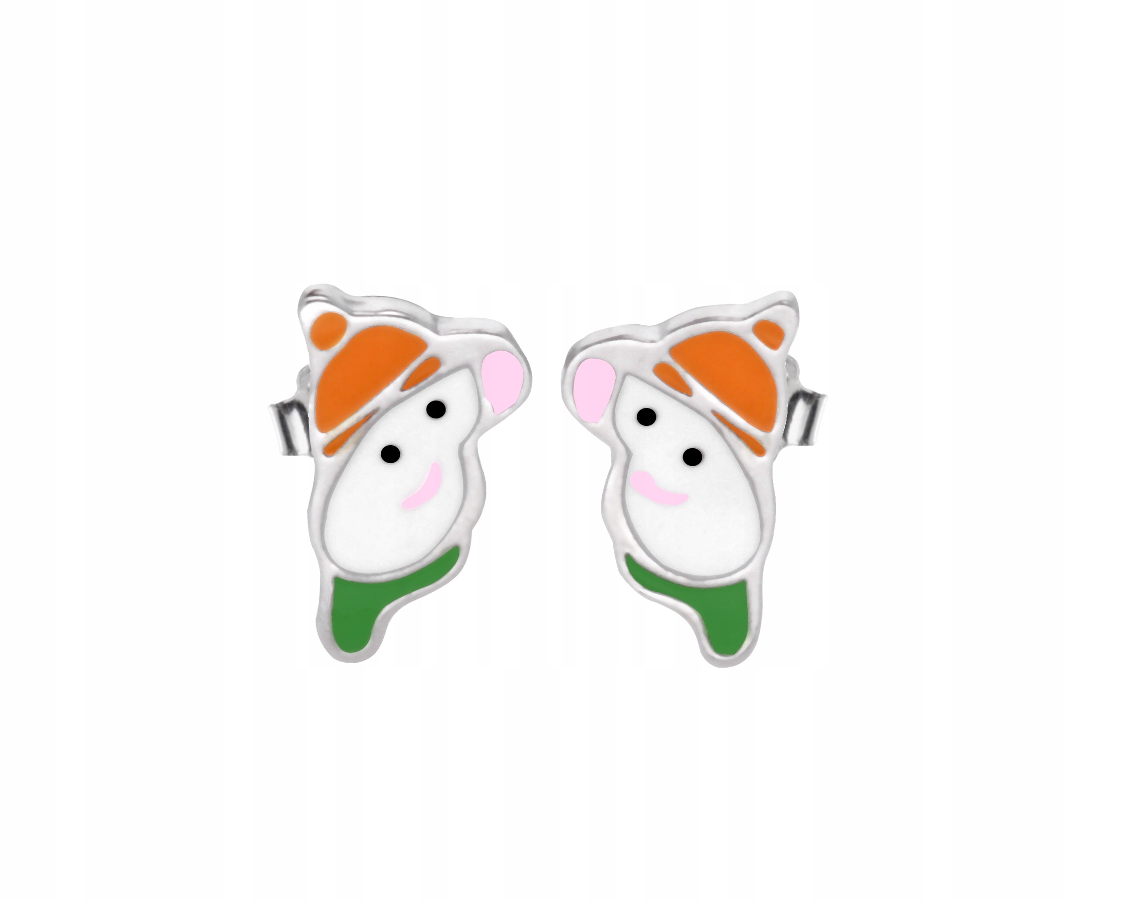 Stříbrné náušnice Ag 925 rhodiované vánoční KS1121