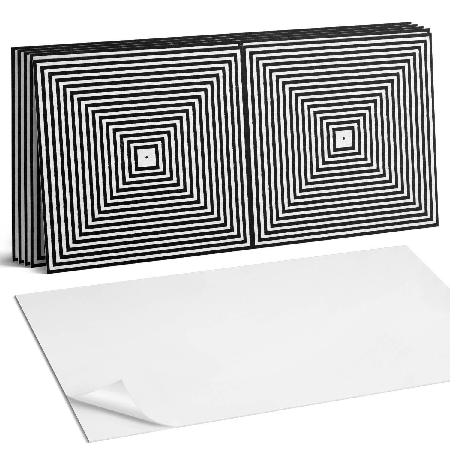 Pvc vinylové dlaždice Štýlové koaxiálne línie v štvorcoch 6 x 60 x 30 cm