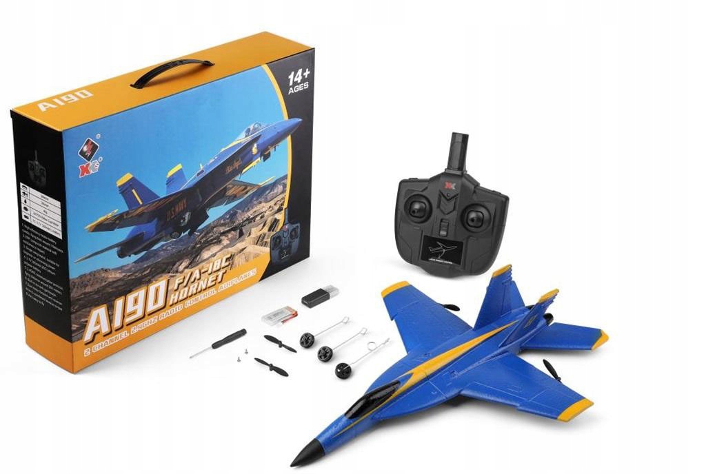 Samolot R/C + akcesoria - bezpieczny upadek