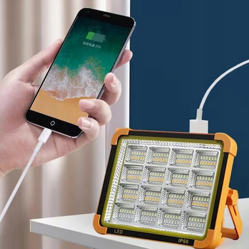 MOCNY HALOGEN PRZENOŚNY DUŻA LAMPA ROBOCZA SOLARNA 192 LED POWERBANK USB C Kod producenta W887B