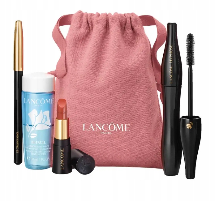 Lancome Zestaw Mascara Hypnose Labsolu Rouge Bi-Facil Black Pencil