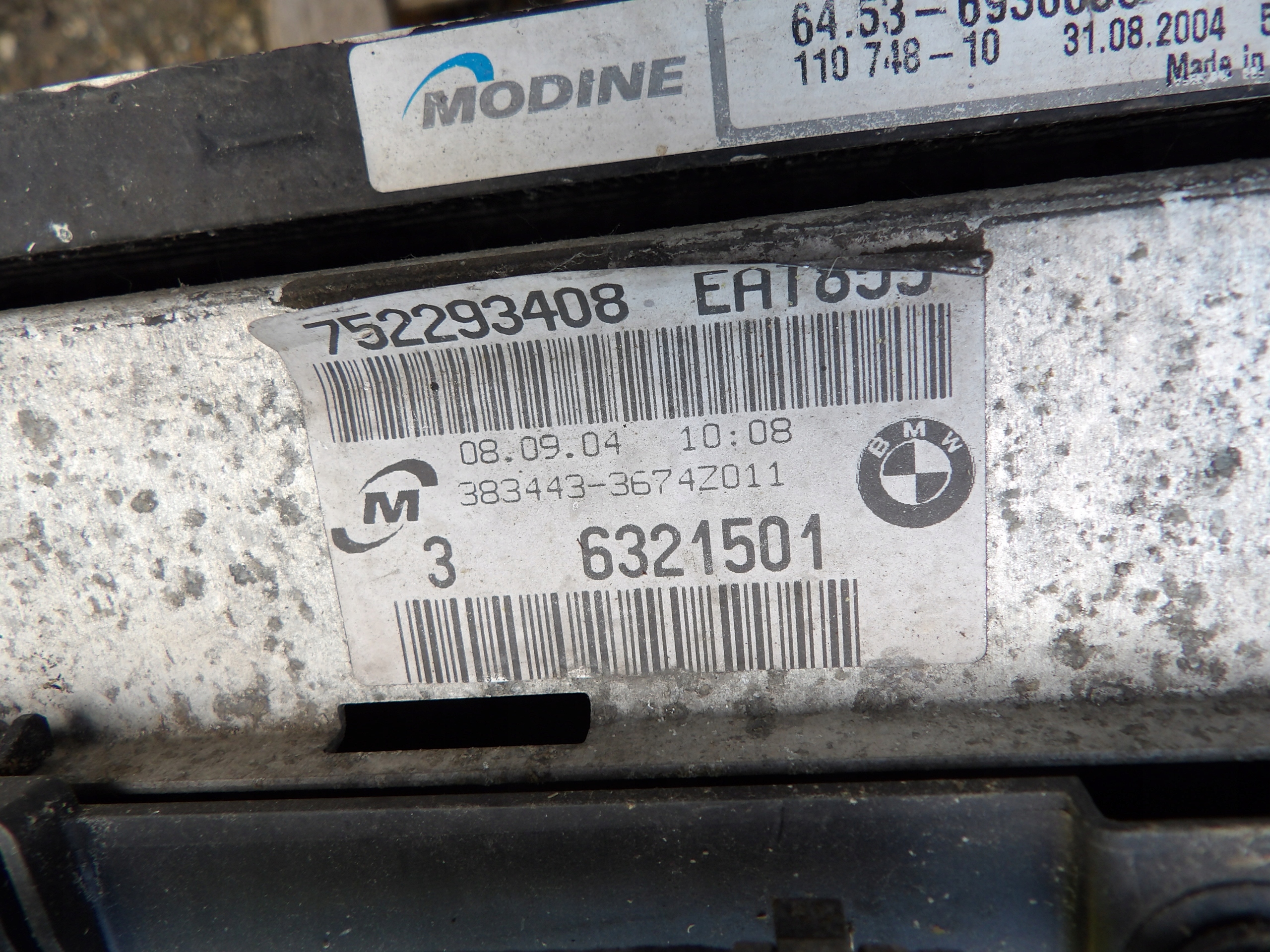 BMW E87 vízhütö a klímának ventilátor