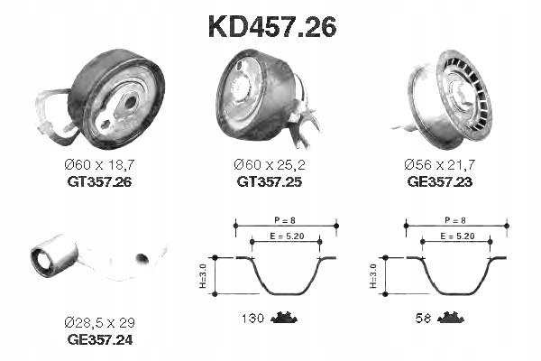 Snr Rozvod Sada. (pásek Rolka) Audi A2 Asistent řidiče #28