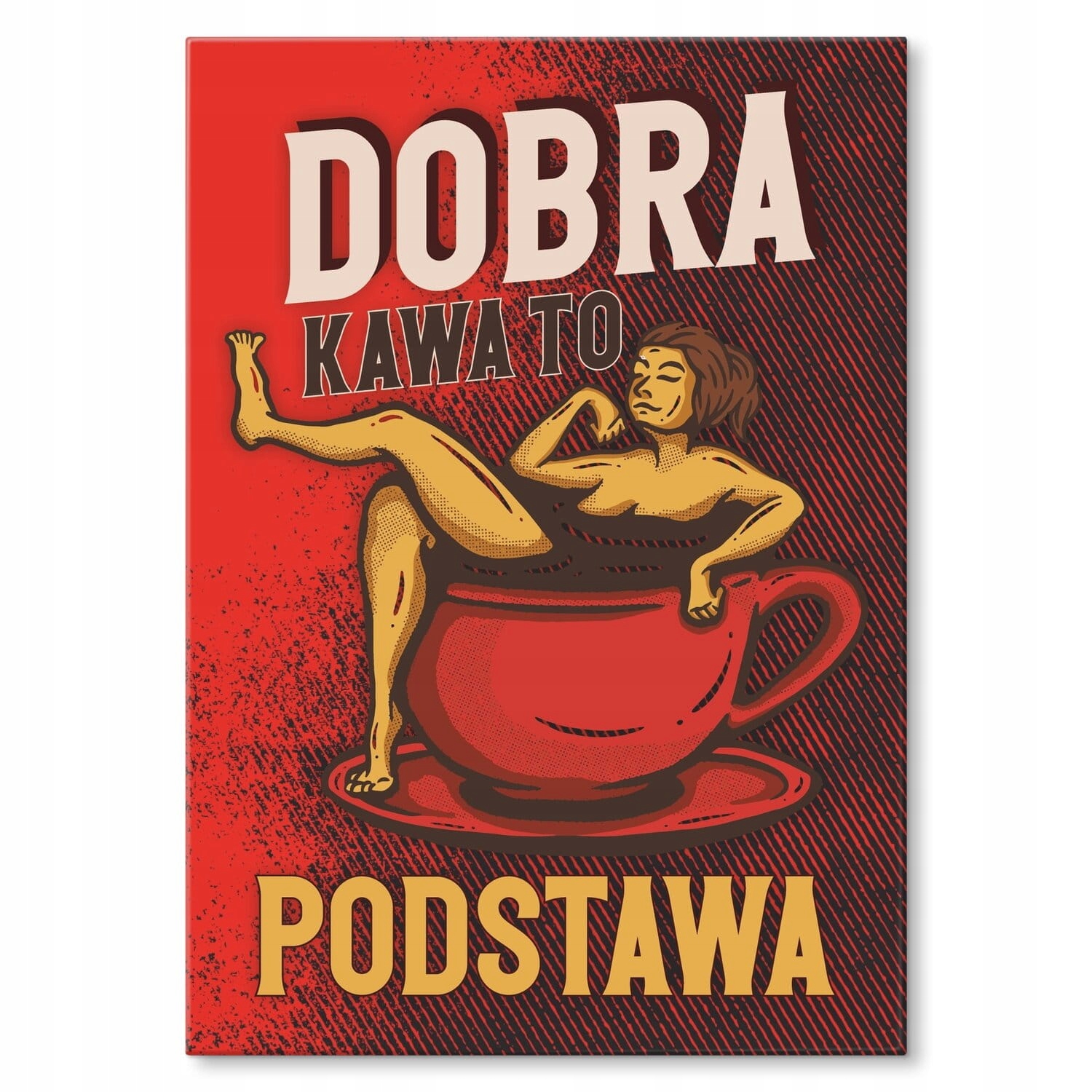 Kovová Tabule S Nápisem Dobrá Káva Je Základem Plechové Dekorace Obraz